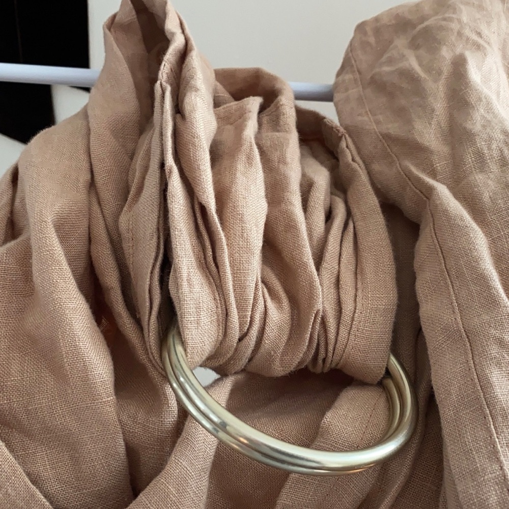 Sakura Bloom Salt Linen Ring Sling